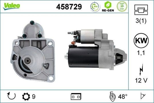 Starter VALEO 458729