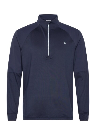 Original Penguin Golf Mixed Media 1/4 Zip Pullover Navy XL