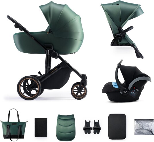 Kinderkraft Barnevogn Prime 2 3in1 Mink Pro Dark Green