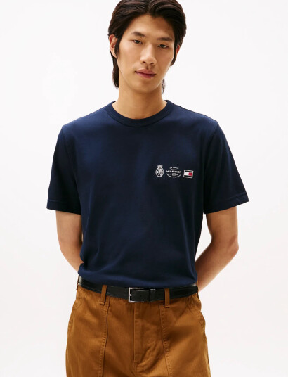 Tommy Hilfiger Small Crest Outline Tee - Navy - XL Tommy Hilfiger Small Crest Outline Tee - Navy - XL