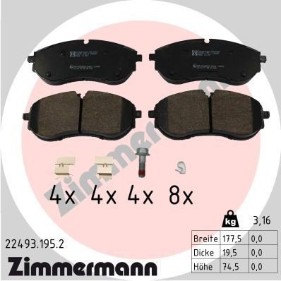 Bremseklosser ZIMMERMANN 22493.195.2 Bremseklosser ZIMMERMANN 22493.195.2