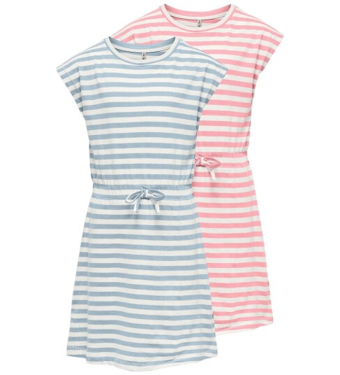 Kids Only Kjole   2 pack   KogMay   Romantikk Rose/Soft Chambray   Kids Only   5 6 år 110 116   Kjole Blå Rosa