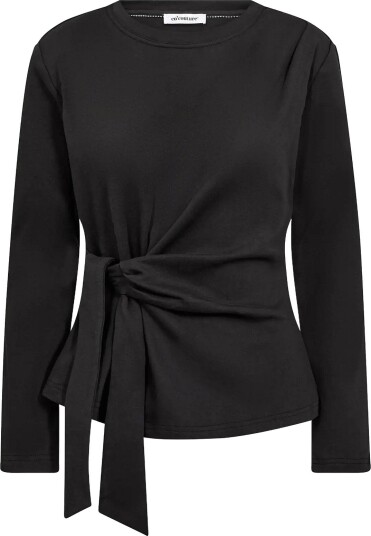 Co" Couture Orianecc Ls Pleat Tie Tee Black M