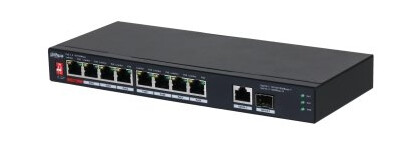Dahua Technology Poe Pfs3110-8Et1gt1gf-96, Uhåndtert, Gigabit Ethernet (10/100/1000), Strøm Over Ethernet (Poe)