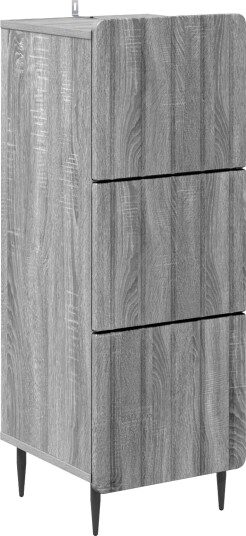 vidaXL Skuffeskap Grå sonoma 33 x 34,5 x 92 cm Konstruert tre