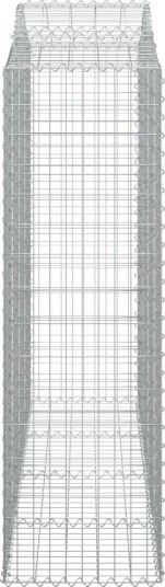 vidaXL Gabionkurver buede 3 stk 200x50x160/180 cm galvanisert jern