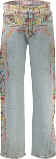 Desigual Dame Jeans Blå S,