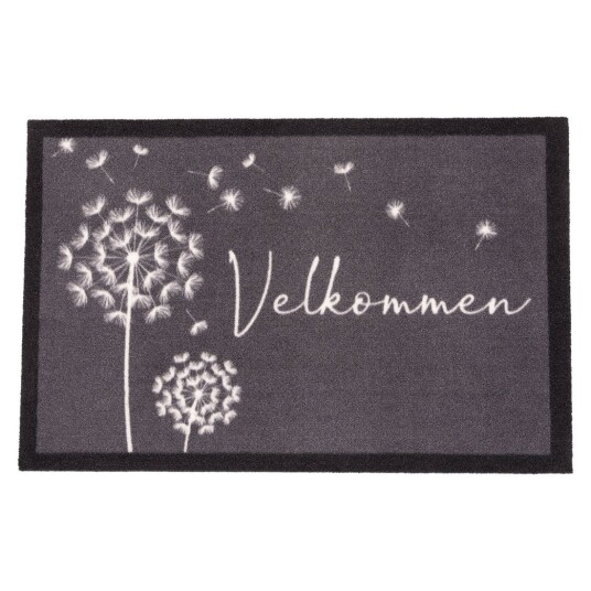 Dørmatte Maritim Mørkegrå hvit