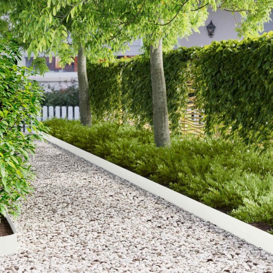 vidaXL Gjerdekant 30 pcs 102 x 10 x 4 cm Stål Hvit