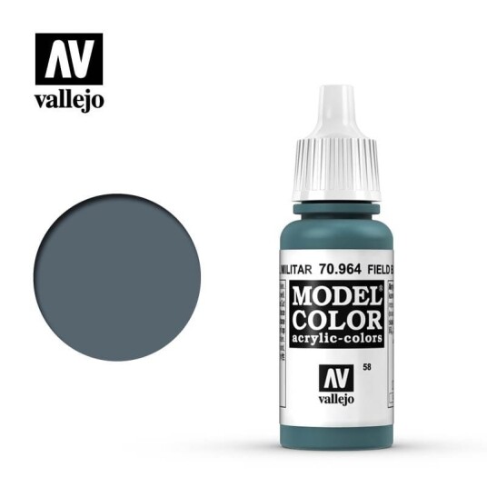 Vallejo Modellfarge 70.964 Feltblå 18 ml for Modellbygging