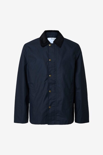 Selected Homme Jakke slhWalter Waxed Cotton 2.0 Jkt Blå