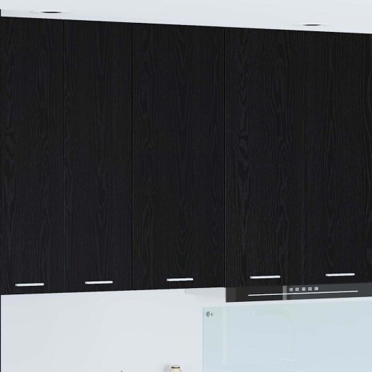 Hengende skap Riga Svart Eik 40 x 31 x 100 cm Konstruert tre Hengende skap Riga Svart Eik 40 x 31 x 100 cm Konstruert tre