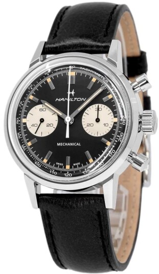 Hamilton Herreklokke H38429730 American Classic Intra Matic Sort/Lær