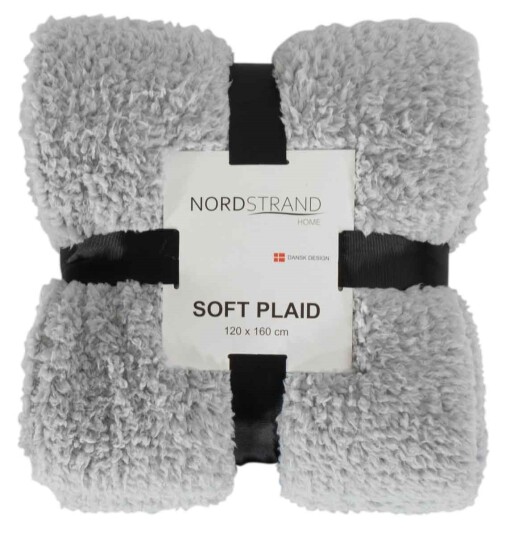 Borg Living Fleeceteppe Grå 120x160 cm Teddy fleece Ekstra myk og fin