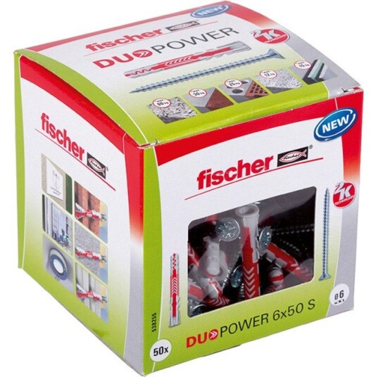 Fischer Plugg DuoPower 6 x 50mm 50 stk.
