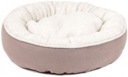 Resploot Sherpa Rund Katteseng 45 cm Beige