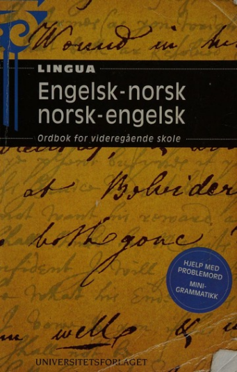Lingua engelsk norsk/norsk engelsk ordbok Akseptabel bruktbok