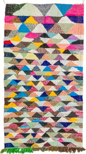 Marokkansk Boucherouite teppe 125 x 225 cm Størrelse: 125 x 225 cm