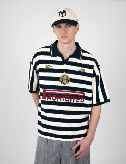 Prohibited Segment Knit Trikot Navy L