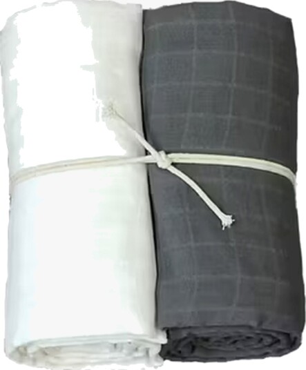 Mini Dreams Musselinteppe 2-Pack Hvit/Grå