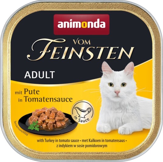Animonda Vom Feinsten våtfôr Adult NoGrain i Saus i tomatsaus Kalkun 6 x 100 g