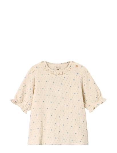 Fliink Blooming Ss Blouse - Cream - 92