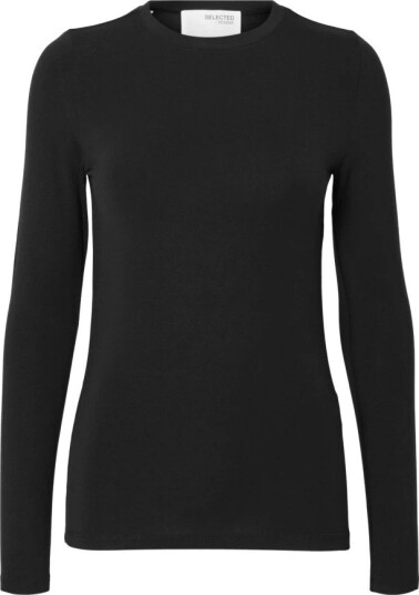 Selected Femme Manja Long Sleeve O Neck Sort XL Selected Femme Manja Long Sleeve O Neck Sort XL