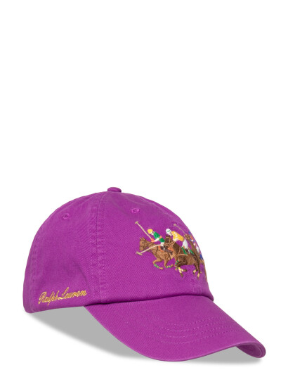 Polo Ralph Lauren Triple Pony Twill Ball Cap Purple 