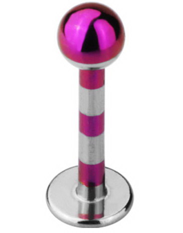 Stripete Labret Lilla/Stål