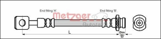 Bremseslange METZGER 4110602
