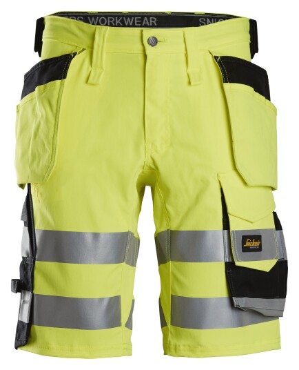 Snickers 6135 Arbeidsshorts, HiVis kl.1 Mann, Str. 46, HiVis Gul