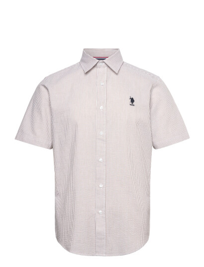U.S. Polo Assn. Charli Reg Ss Uspa M Shirt Brown S U.S. Polo Assn. Charli Reg Ss Uspa M Shirt Brown S