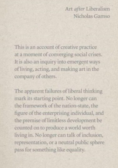 Art After Liberalism Av Nicholas Gamso