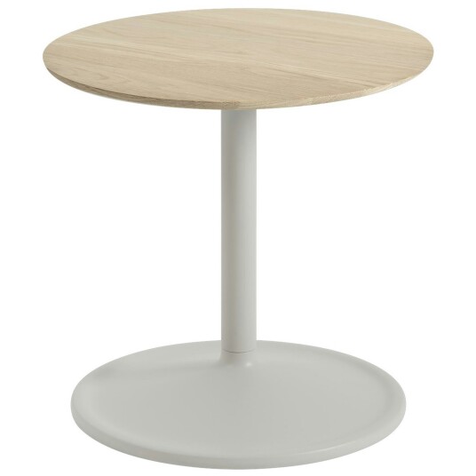 Muuto Soft Sidebord Ø41x40 Cm / Sidebord & Avlastningsbord Massiv Eik Grå 10776