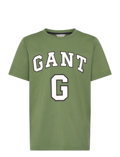 Gant Kids Large Gant Graphic Ss T Shirt Green 140