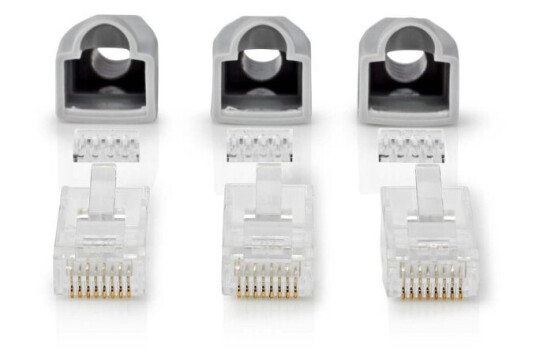Nedis RJ45-kontakt | Hann | Solid STP CAT6 | Rett | Gull belagt | 10 stk. | PVC | Grå | Boks