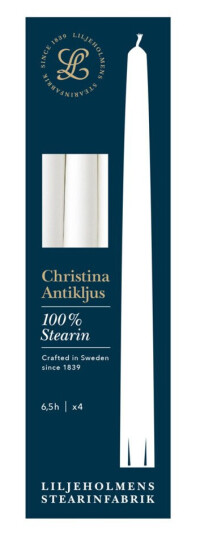 Liljeholmens Christina antikklys 26 cm 4 stk hvit Liljeholmens Christina antikklys 26 cm 4 stk hvit