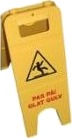 Advarselskilt Pas På   Glat Gulv Billede Af Mand Der Falder Gul,10 Stk/Krt