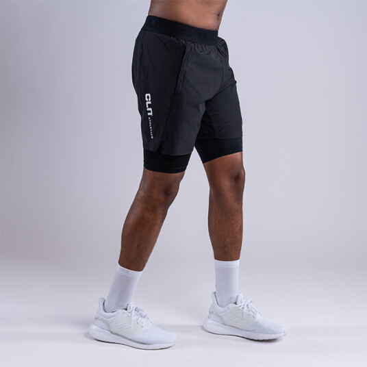 CLN Rep 2 in 1 Shorts, Black Svart Large