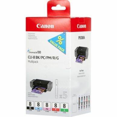 Canon Blekkpatron MultiPack Bk,PC,PM,R,G. 5-pack 0620B027