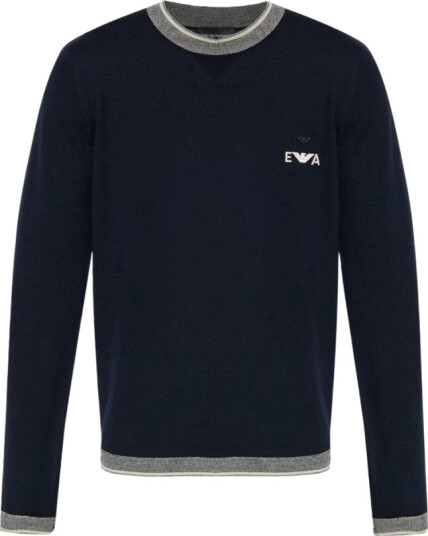 Emporio Armani Herre Strikkevarer Blå L,