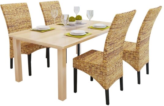 Spisestoler 4 stk abaca og heltre mango