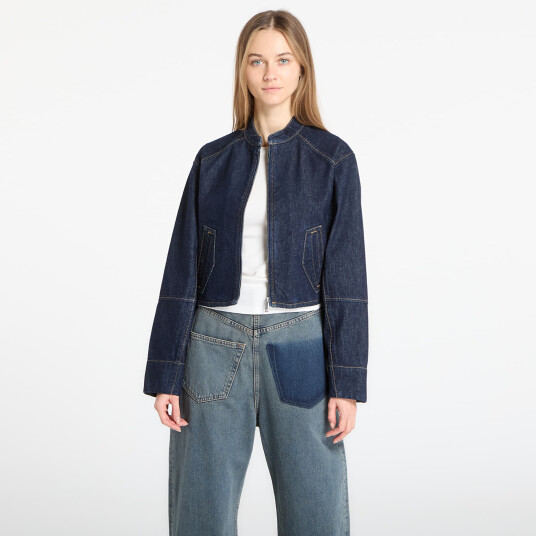 Calvin Klein Jeans Zip Denim Jacket Ck Classic Rins   Navy   XS