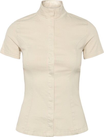 Weekday Fitted Cotton Top Beige 44