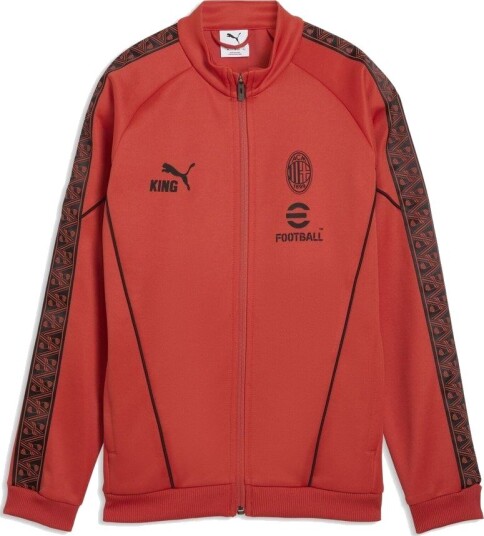 Milan Jakke King Anthem Red Fire/PUMA Svart Barn størrelse 164 cm
