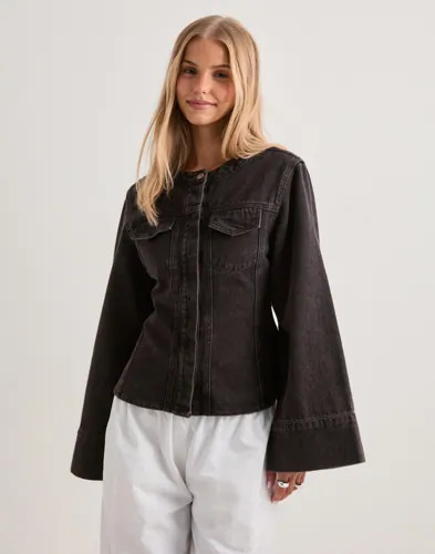 Malina   Brun   Meja Fitted Wide Sleeve Denim