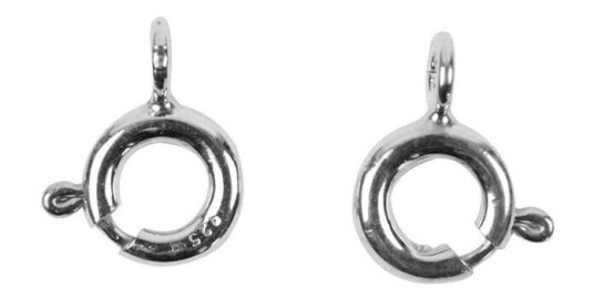 Creativ Company Fjederlås, Diam. 6 Mm, Sterling Sølv, 10 Stk./ 1 Pk.