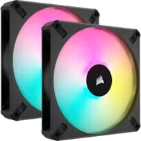 Corsair iCUE AF140 RGB ELITE 140mm PWM Dual Kit Vifte (sort)