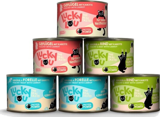 Lucky Lou Våtfôr Lifestage Kattunge Blanding I 3 Varianter 24 X 200 G