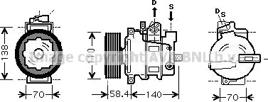 AC kompressor PRASCO VNAK265
